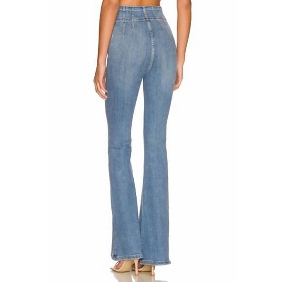 We The Free FP Jayde High Rise Flare Leg Jeans Womens Size 30 Light Wash - Picture 4 of 8